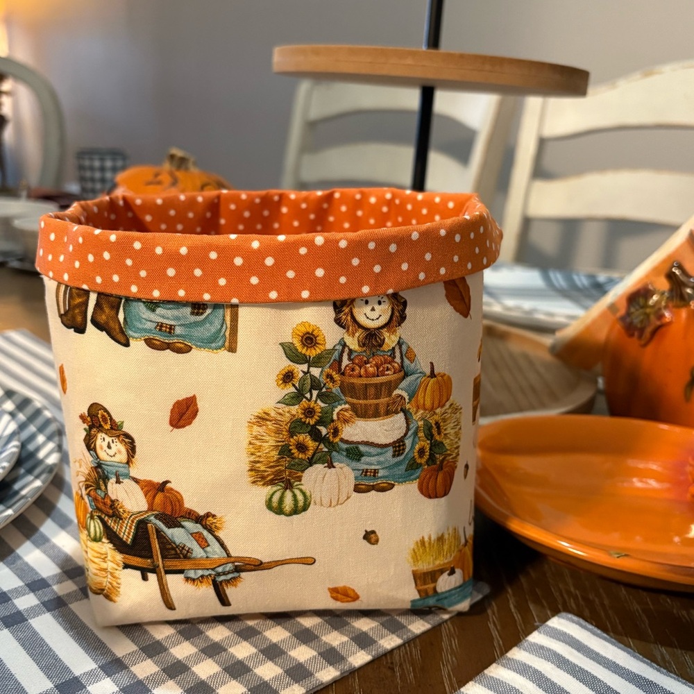 Fall Fabric Baskets / Fall Decor / Storage and Organizer Bin